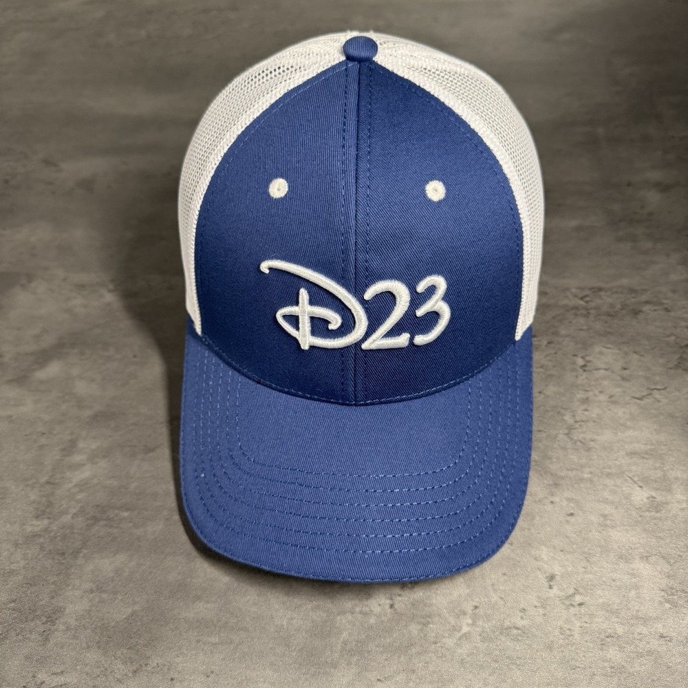 Disney Fan Expo Snapback Hat Blue White‎ Mesh Trucker Cap Official Club Merch